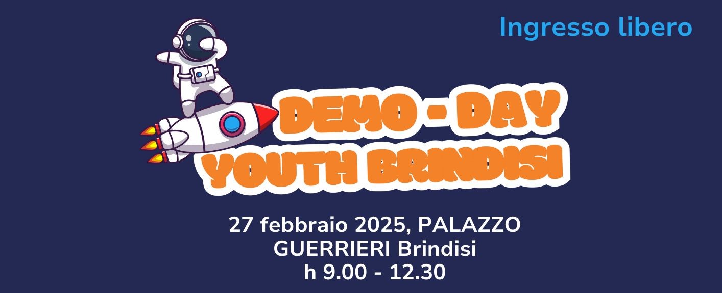 “Demo Day” Youth Brindisi, il 27 febbraio l’evento finale a palazzo Guerrieri