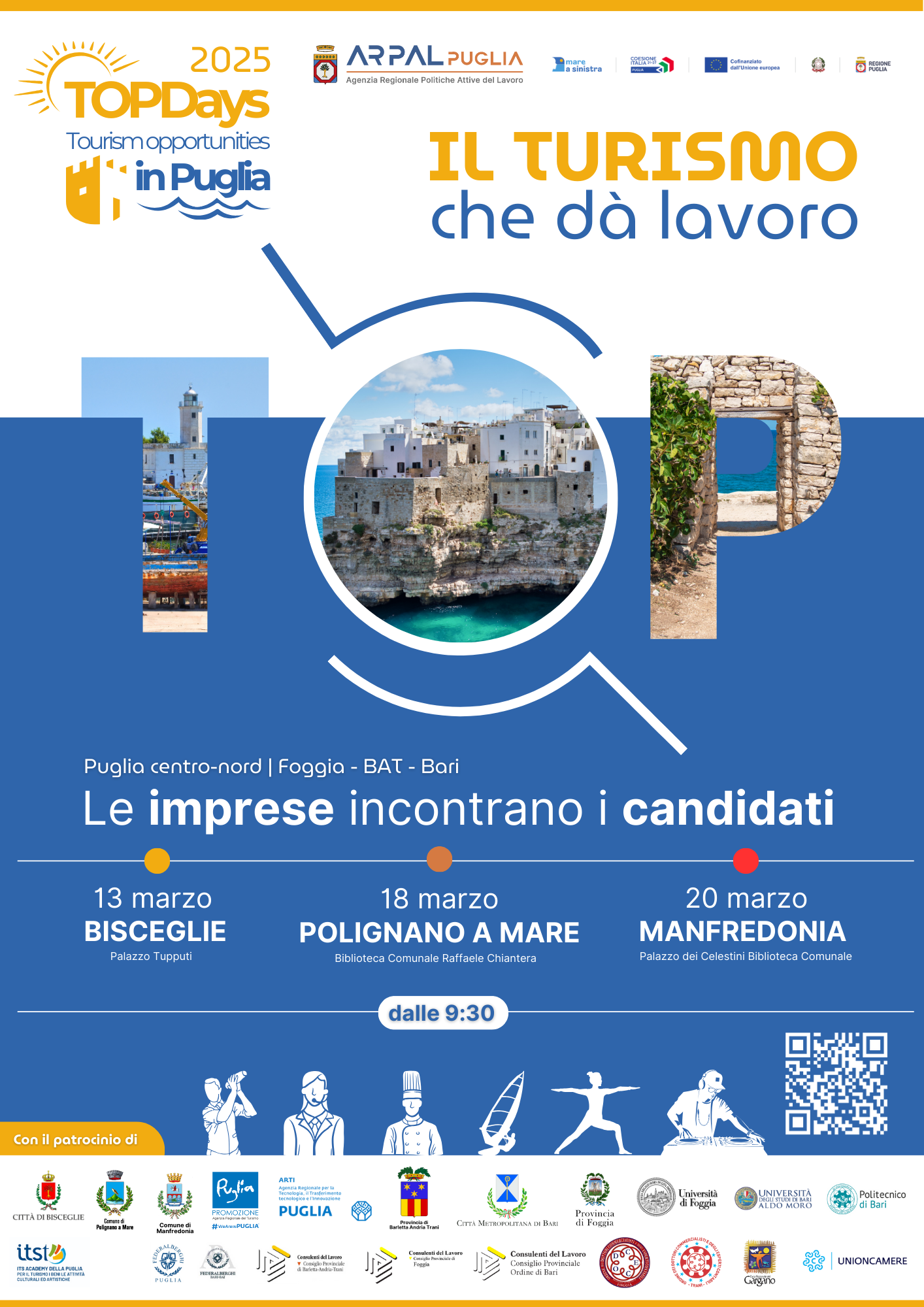 Tornano i TOPDays di Arpal, tre giorni per promuovere domanda e offerta di lavoro nei servizi turistici