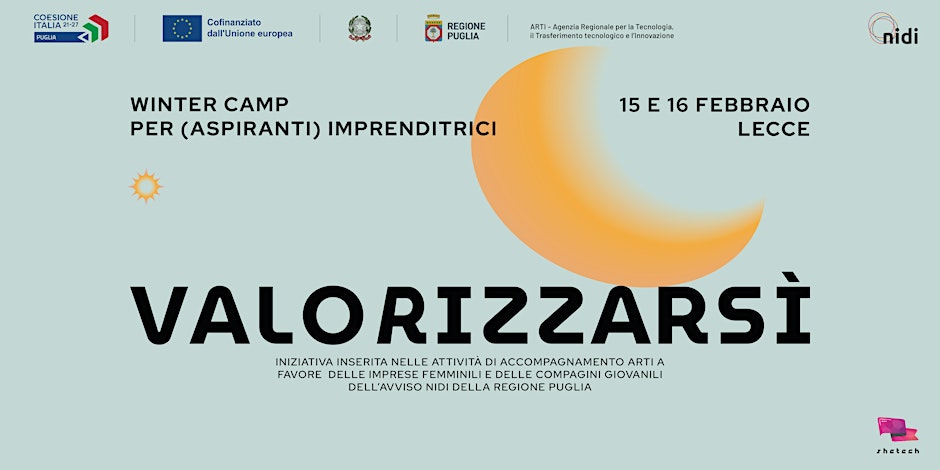 Winter Camp VALORIZZARSÌ, il 15 e 16 febbraio incontri sull’imprenditoria femminile a Lecce