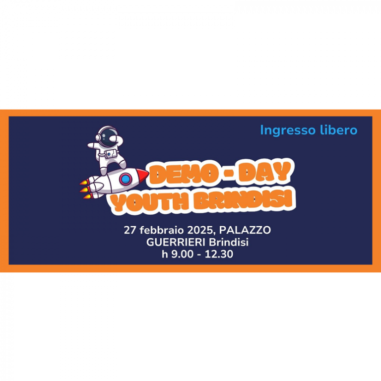 “Demo Day” Youth Brindisi, il 27 febbraio l’evento finale a palazzo Guerrieri