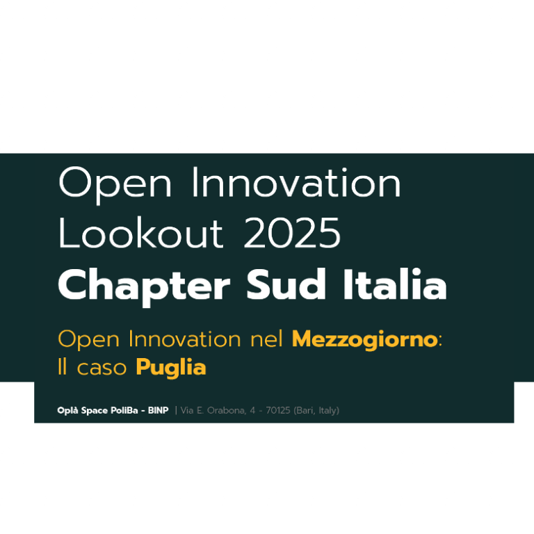 Il 26 marzo a Bari l’incontro “Open Innovation nel Mezzogiorno: il caso Puglia”