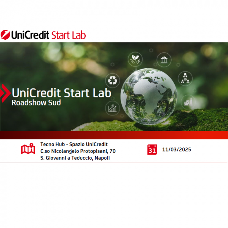 UniCredit Start Lab, l’11 marzo roadshow di presentazione a Napoli